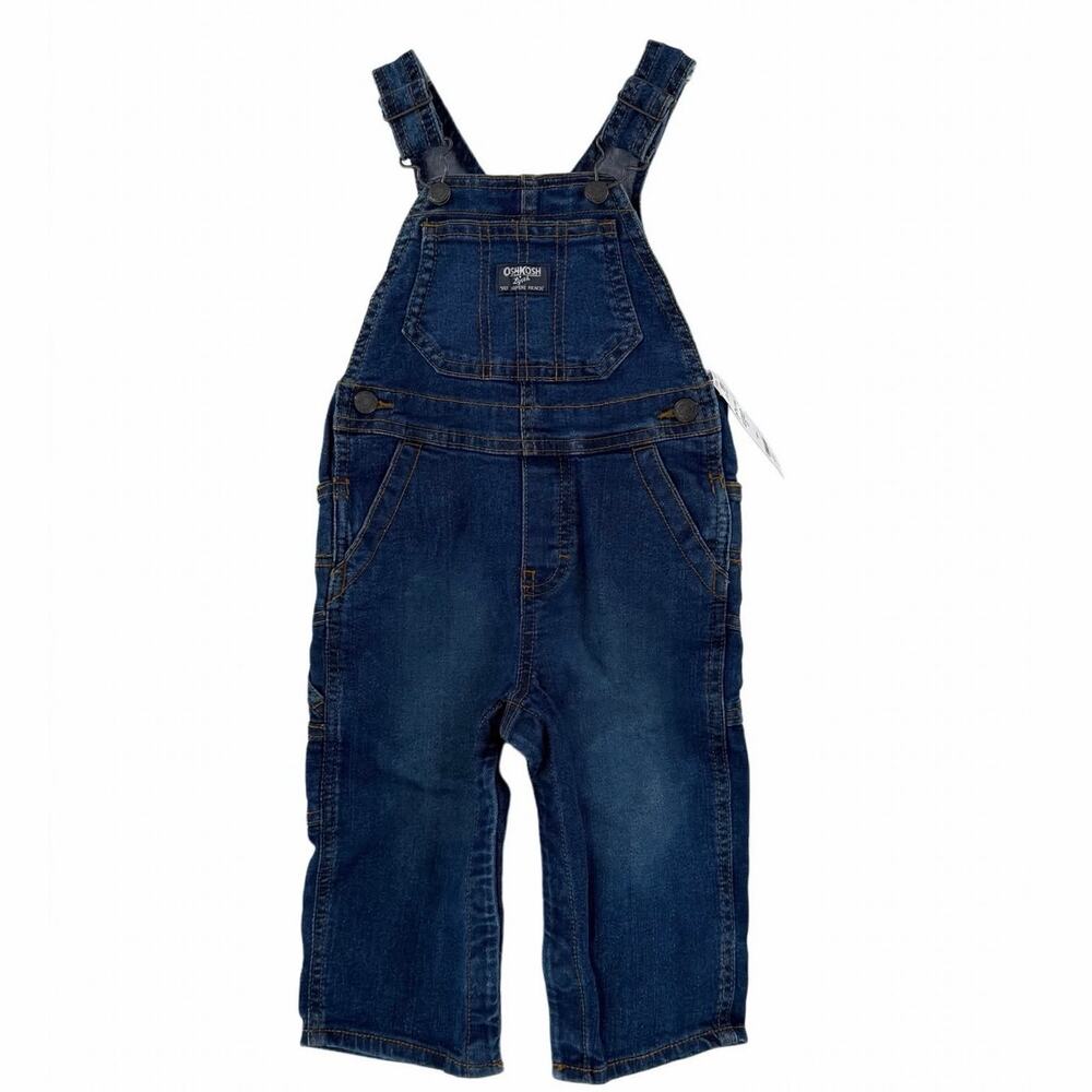 NWT OshKosh B'gosh Vestbak Denim Overalls 18M Dark Wash Carpenter $42